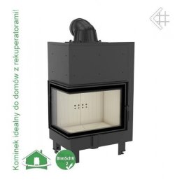 Каминная топка Kratki MBZ P/BS (угловое стекло справа)